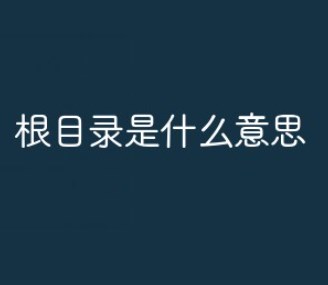 www下面的根目录是什么意思？